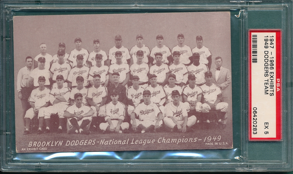 1947-66 Exhibits 1949 Dodgers PSA 5