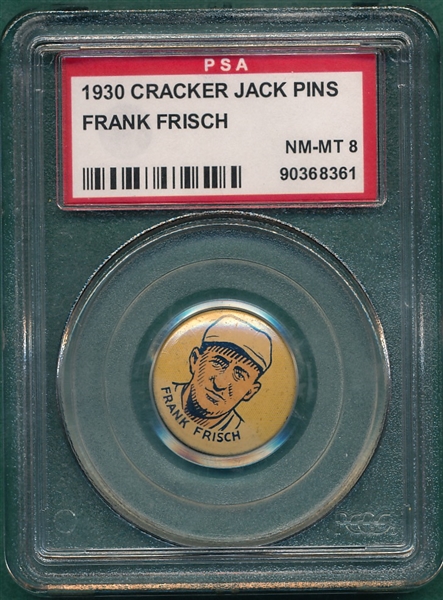 1930 Cracker Jack Pins Frisch PSA 8