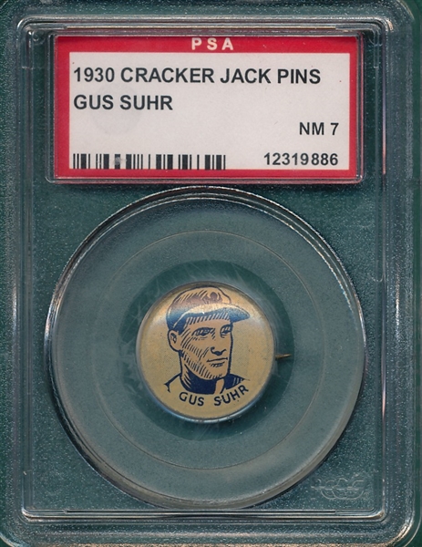 1930 Cracker Jack Pins Suhr PSA 7