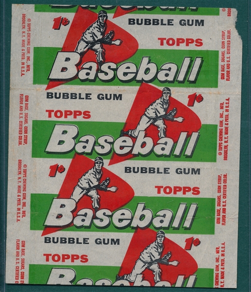 1958 Topps Baseball 1 Cent Wrapper