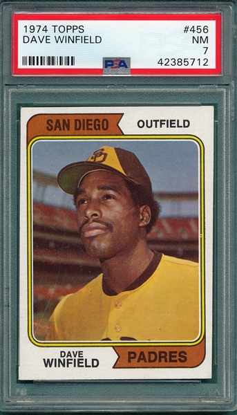 1974 Topps #456 Dave Winfield PSA 7 *Rookie*