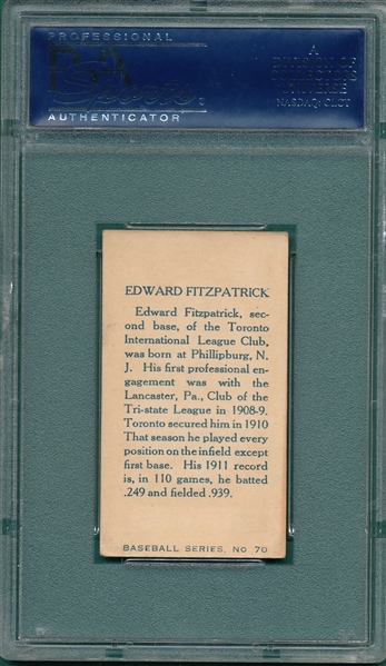 1912 C-46 #70 Fitzpatrick Imperial Tobacco PSA 4