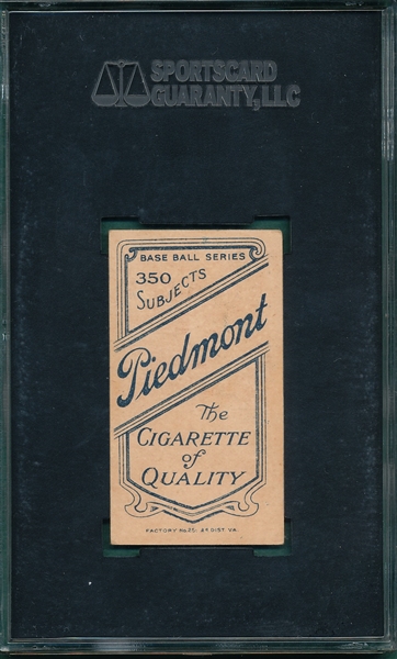 1909-1911 T206 Chase, Blue Portrait, Piedmont Cigarettes SGC 80