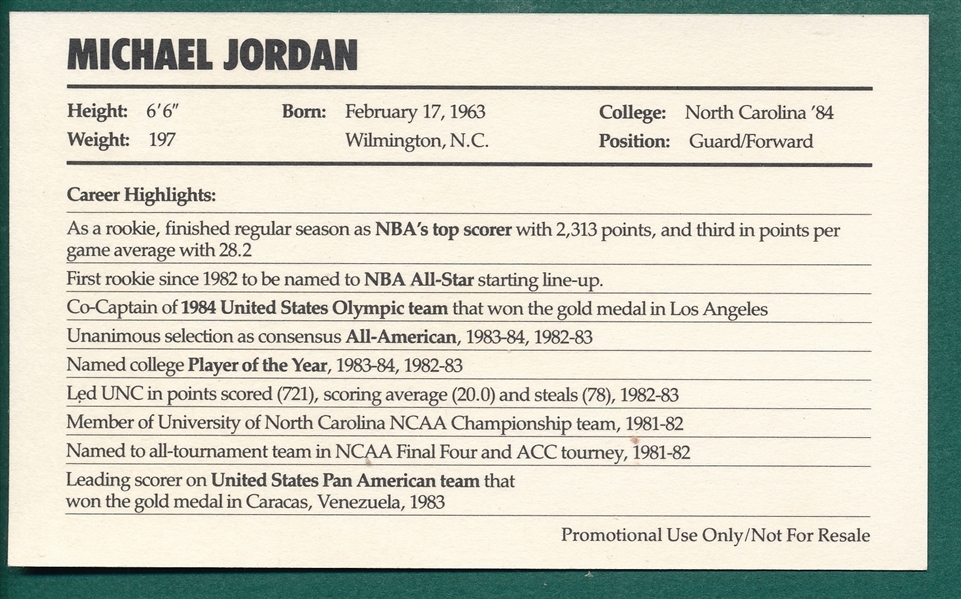 1985 Nike Sports Card Complete Set W/ Michael Jordan Pre-Rookie