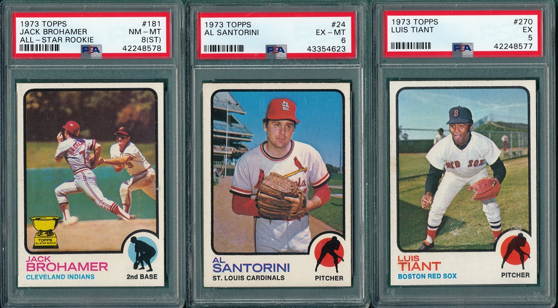 1973 Topps Baseball Lot of (178) W/ Hi #s, PSA & HOFers