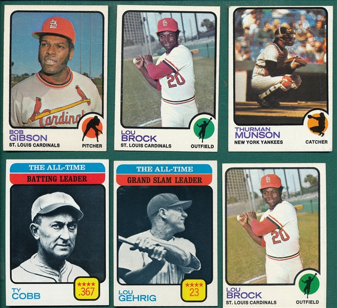 1973 Topps Baseball Lot of (178) W/ Hi #s, PSA & HOFers