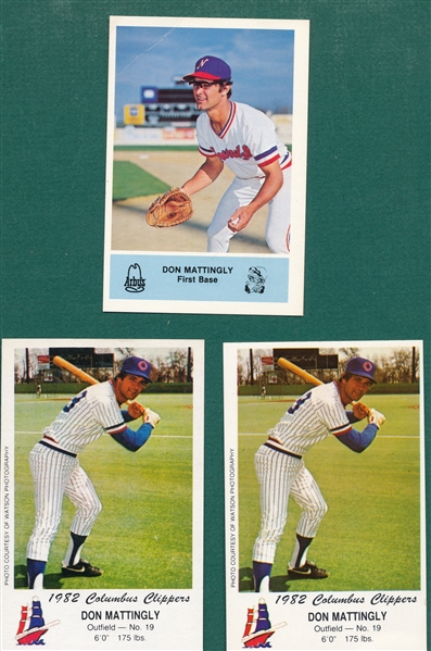 1979-85 Lot of (10) Yankees Minor League Players W/ Righetti & Mattingly