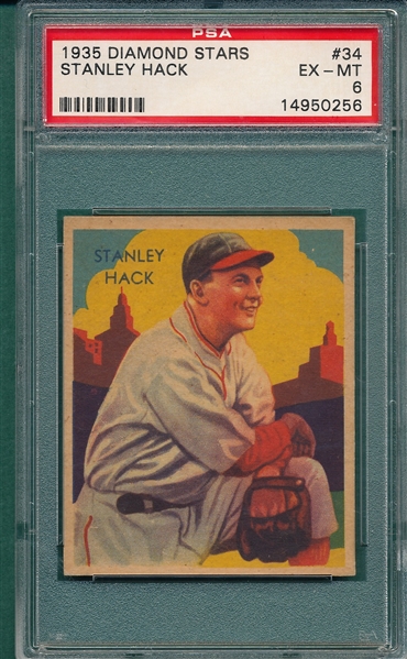 1934-36 Diamond Stars #34 Stanley Hack PSA 6