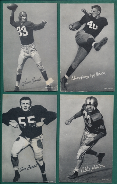 1948 Exhibits Football Lot of (29) W/ Baugh, Hirsch & (2) Graham, BVG & SGC