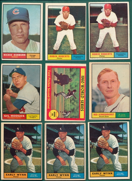 1961 Topps Lot of (13) W/ Mantle