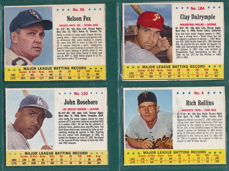1961-63 Post/Jello Lot of (43) W/ 1963 Mays & Mantle
