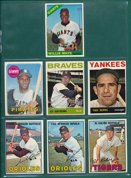 1960-69 Topps Lot of (194) W/ Clemente & Mays