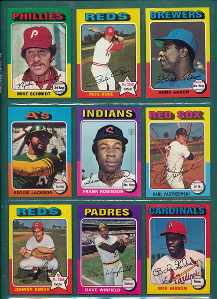 1975 Topps Baseball Complete Set (660) W/ Yount, Rookie, SGC 8