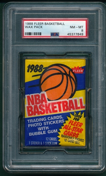 1988 Fleer Basketball Unopened Pack PSA 8 *Rodman, Miller & Pippen, Rookie?*