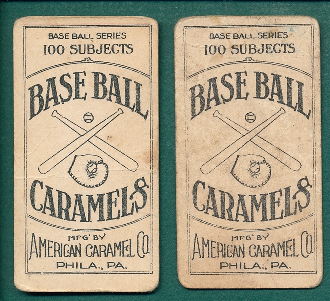 1909-11 E90-1 Criger & Demmitt, American Caramel Co., Lot of (2)