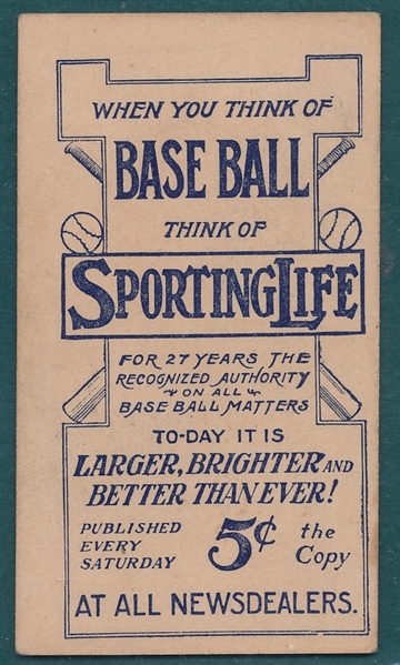 1910 M116 Dooin, Pastel, Sporting Life