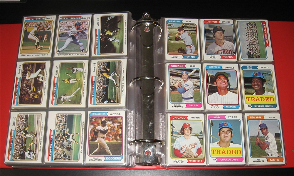 1974 Topps Baseball Complete Set (660), Plus Variations & Traded, W/ Winfield, Rookie