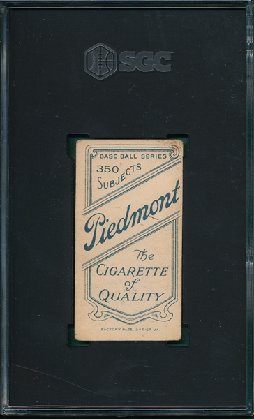 1909-1911 T206 Evers, Chicago On Shirt, Piedmont Cigarettes SGC 2