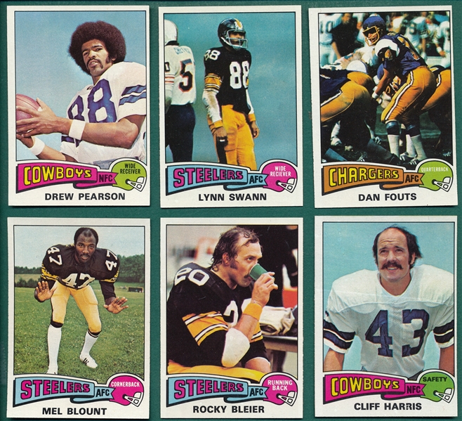 1975 Topps Football Complete Set (528) W/ Swann, Drew Pearson & Fouts, Rookies