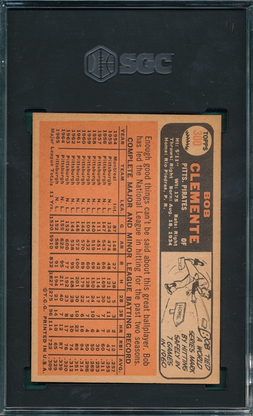 1966 Topps #300 Bob Clemente SGC 6.5
