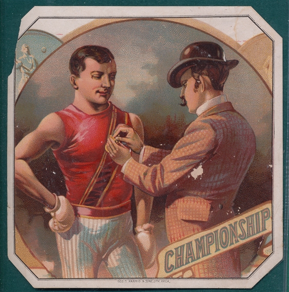 1880's Boxing Cigar Box Label