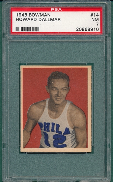1948 Bowman Basketball #14 Howard Dallmar PSA 7