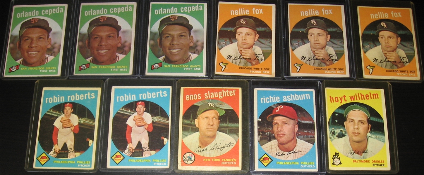 1957-59 Topps Lot of (65) W/ 58 Mantle
