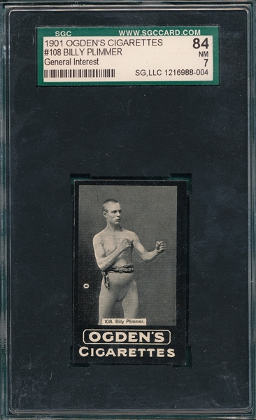 1901 Ogden's #108 Billy Plimmer, General Interest, SGC 84