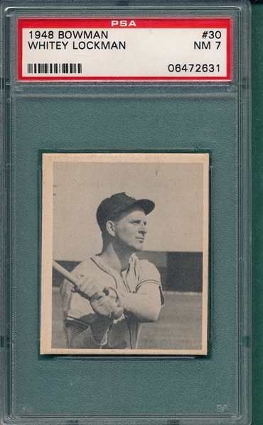 1948 Bowman #30 Whitey Lockman PSA 7 *SP*
