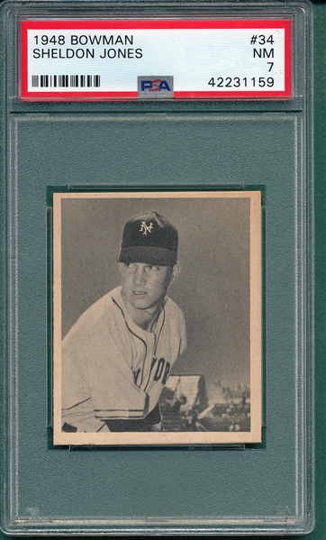 1948 Bowman #34 Sheldon Jones PSA 7 *SP*
