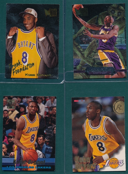 1996 Kobe Bryant Rookies, Lot of (14) W/ Fleer Metal