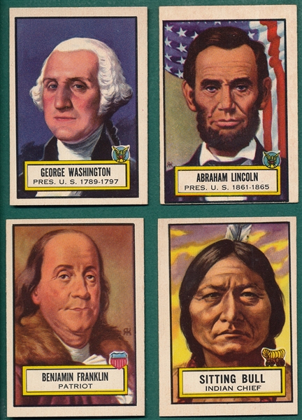 1952 Topps Look N' See Partial Set (99/135) W/ Lincoln & Washington