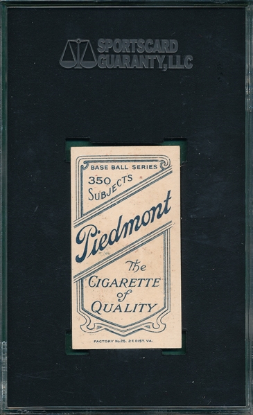 1909-1911 T206 Beckley Piedmont Cigarettes, SGC 50 *Presents Better*