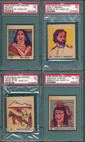 1935 R185 Indian & Western Lot of (8) W/ #60 Chief Nonan PSA 7
