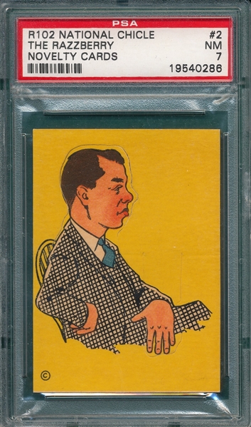1933 R102 #2 The Razzberry National Chicle PSA 7
