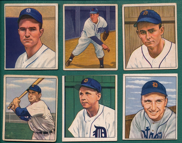 1950 Bowman Lot of (18) Tigers W/ #8 Kell
