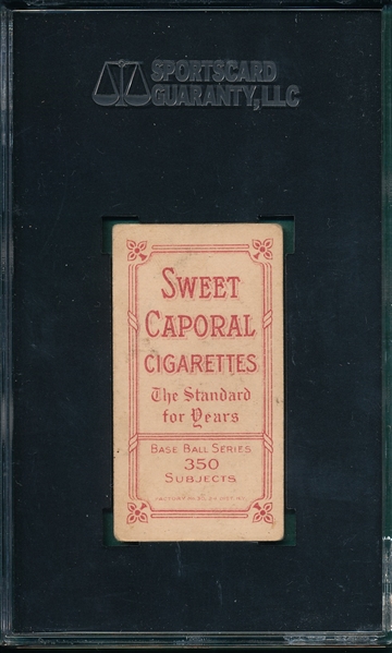 1909-1911 T206 Killian, Pitching, Sweet Caporal Cigarettes SGC 40 *Great Registry*