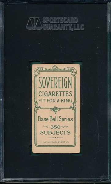 1909-1911 T206 Turner Sovereign Cigarettes SGC 50