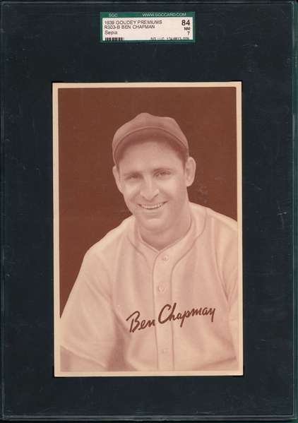 1933 R303-B Ben Chapman Goudey Premiums, Sepia, SGC 84