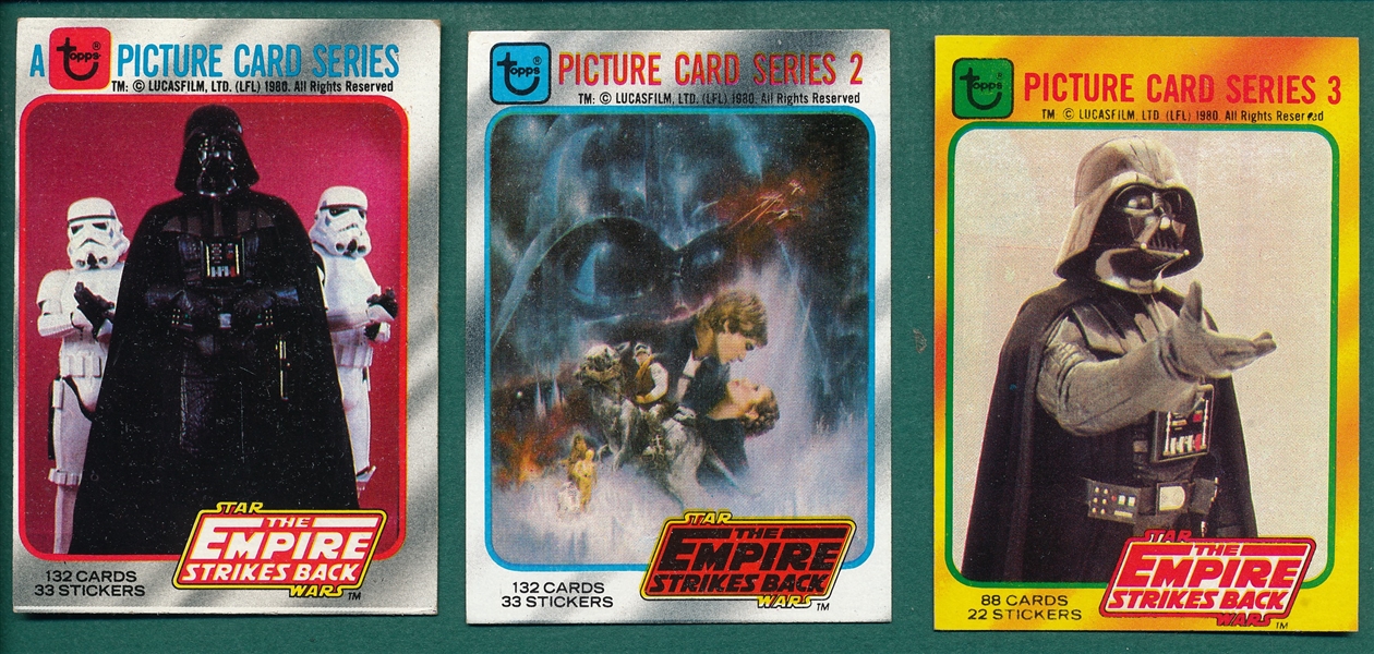 1980 Topps Star Wars Empire Strikes Back Complete Set Series 1, 2, & 3