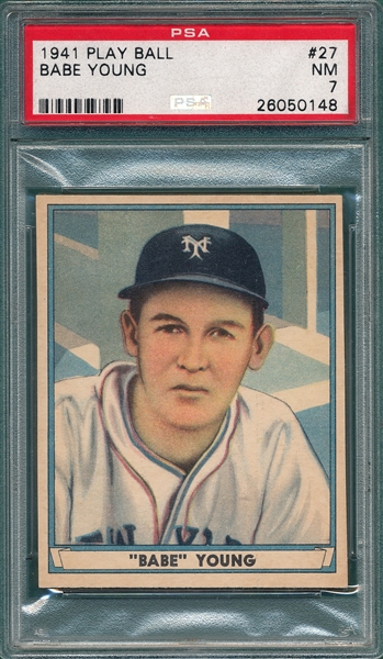 1941 Play Ball #27 Babe Young PSA 7