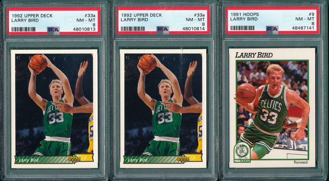 1988-97 Lot of (17) Basketball W/ (3) Bird & (3) Jordan PSA