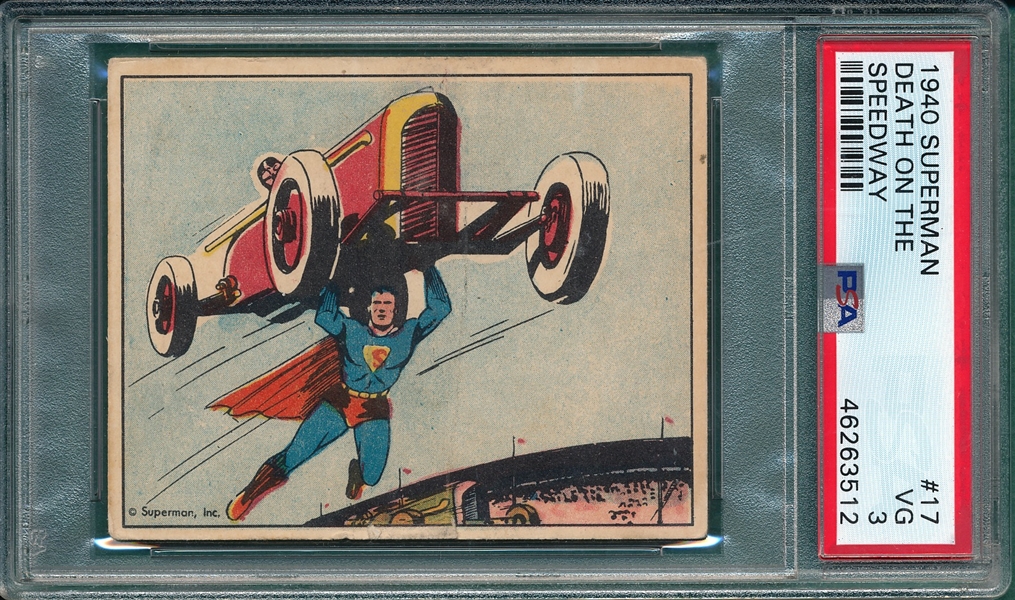 1940 Superman #17 Death On the Speedway PSA 3 * Presents Better*
