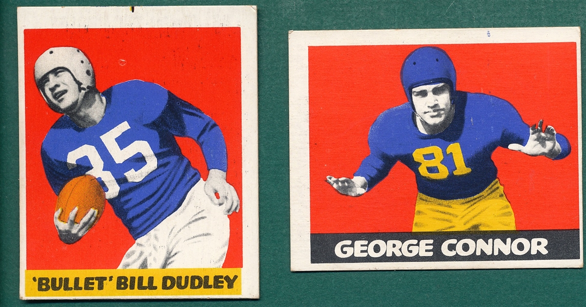 1948 Leaf Football #36 Dudley & #37 Connor, Lot of (2),  *Rookie*