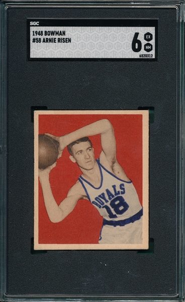 1948 Bowman #58 Arnie Rison SGC 6