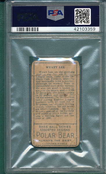 1911 T205 Lee Polar Bear PSA 1 *Minor League*