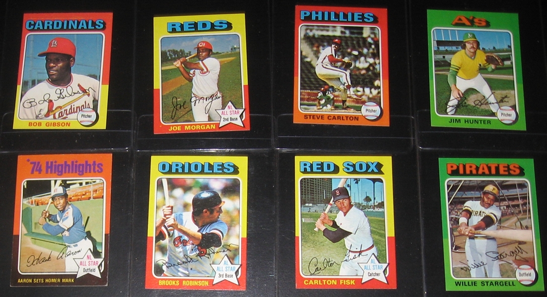 1975 Topps Mini Baseball Complete Set (660) W/ Brett, Rookie, PSA 8