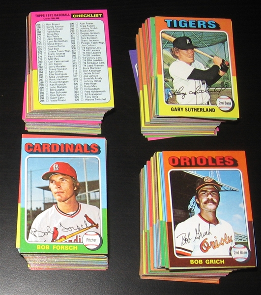 1975 Topps Mini Baseball Complete Set (660) W/ Brett, Rookie, PSA 8