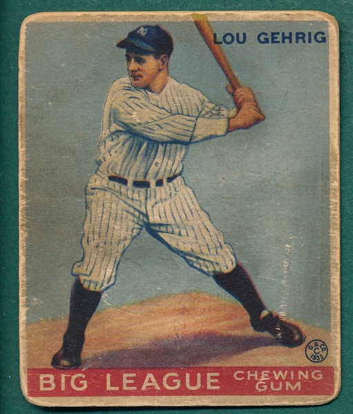 1933 Goudey #92 Lou Gehrig