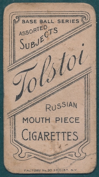 1909-1911 T206 Herzog, Boston, Tolstoi Cigarettes